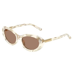 Dolce & Gabbana DG 4519 346173 Womens Oval Sunglasses Pearl Havana Cream 54mm - 1 of 3