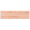 vidaXL Wall Shelf Light Brown 39.4 in.x11.8 in.x(0.8 in.-2.4 in.) Treated Solid Wood Oak - 4 of 4