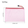Unique Bargains PVC Waterproof Zipper Office Travel Mesh File Bags 12 Pcs - 2 of 4