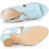 Allegra K Women's Front Zippered Gladiator Chunky Heels Slingback Sandals - 4 of 4