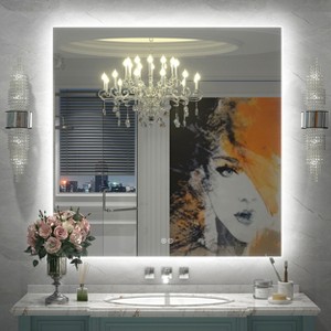 Apmir Super Bright 192 LEDs/m Back LED Lighted Anti-Fog Tempered Glass Bathroom/Vanity Mirror with ETL & 3-Year Warranty - 1 of 4
