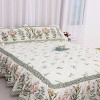 Green Flowers 3-Piece Comforter Set, King Size – Includes 1 Soft Lightweight Comforter and 2 Matching Pillowcases, Floral Bedding - 4 of 4