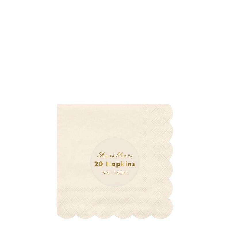 Meri Meri Small Cream Paper Napkins (Pack of 20), 2 of 3