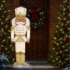 Holiday Living 6-FT Freestanding Black Nutcracker Yard Decoration with White LED Lights - 2 of 4