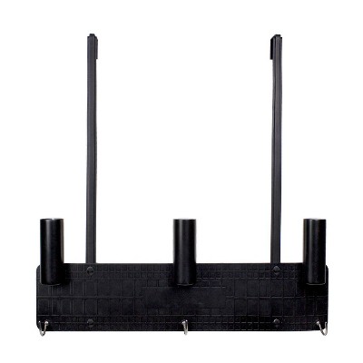 Black Polypropylene Mounted Garden Tool Organizer Rack