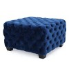 Modern Glam Tufted Ottoman Bench with Plush Velvet Upholstery and Extra Seating for Living Room -3irtyhousy - 3 of 4