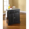 HomeStock  Alexandria Granite Top Small Portable Rolling Kitchen Island Storage Cart, Microwave Stand, Black - 4 of 4