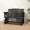 2-Person Patio Swing Glider Bench with Quick Drying Design and Wide Armrest Rocking Chair Loveseat for Backyard Garden Porch - 3 of 4