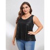 Whizmax Sequin Tops Plus Size Glitter Tank Top Sleeveless Sparkle Shimmer Shirt Tops Camisole Vest - image 3 of 4