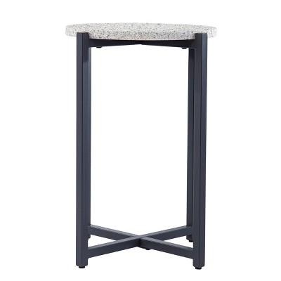 Halpy Round Accent Table Black - Aiden Lane