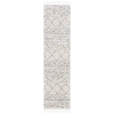 Pro Lux Shag Plx436 Power Loomed Area Rug - Ivory/light Grey - 2'6