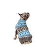 Chilly Dog Light Blue Fairisle Dog Sweater - 3 of 4