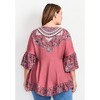Avenue Women's Plus Size Frankie Frill Detail Tunic - 3 of 4