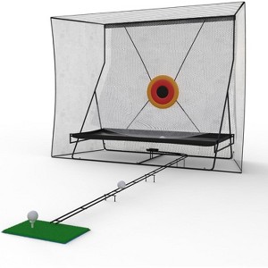 9x8Ft Golf Practice Hitting Net with 11Ft Ball Return, Indoor Outdoor Driving Chipping Training Net with Target & Carry Bag. - 1 of 4