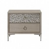 Royal Hampton Nightstand with 2 USB Ports, Textured Metal - 3 of 4