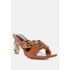 Evelane Metallic Chain Rhinestone Sandals Women - 3 of 4