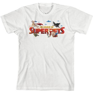 DC League Of Super Pets Movie Characters Youth White T-shirt - 1 of 1
