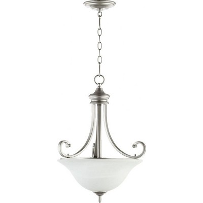 Quorum Lighting Bryant 3-Light Pendant, Classic Nickel, 18W, 24H