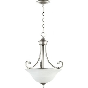 Quorum Lighting Bryant 3-Light Pendant, Classic Nickel, 18W, 24H - 1 of 1