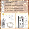 FAAYFIAN 6-Pack Fairy Lights with Remote and Timer, 6.5 ft Battery Operated Waterproof Silver Wire String Lights - 3 of 4