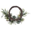Transpac Synthetic Fabric 20 in. Multicolor Spring Flower and Twig Wreath - 3 of 4