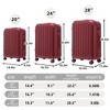 YONWAY Hardside Luggage Sets, 3 pcs Spinner Suitcase, ABS Lightweight Suitcase, 360° Spinner Wheel Luggage, with Cup Holder & USB Port - 3 of 4