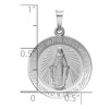 Black Bow Jewelry 14k White Gold Solid Round Miraculous Medal Pendant, 19mm (3/4 Inch) - 4 of 4