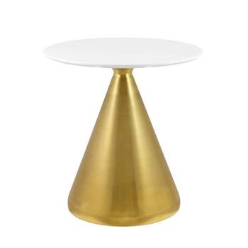 28" Tupelo Dining Table Gold White - Modway