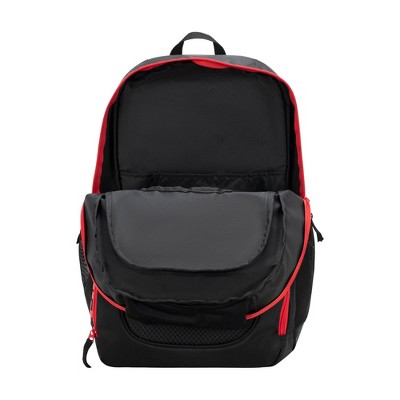Contender Backpack, Black/Bright Red, One Size