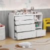 FUFU&GAGA Premium Baby Changing Table White 5-Drawer Dresser - 3 of 4