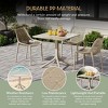 WestinTrends Playa 31.5" Square Outdoor Plastic Resin Patio Dining Table for 4 - 3 of 4