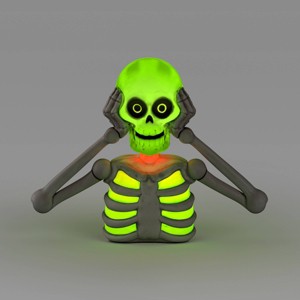6" Animated Skeleton Torso Groundbreaker Halloween Decorative Prop White - Hyde and EEK! Boutique™ - 1 of 3