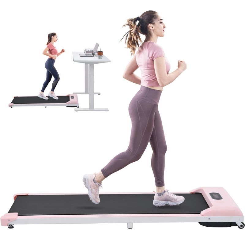 2 in 1 Under Desk Electric Treadmill 2.5HP, with Bluetooth APP and speaker, Remote Control, Display, Walking Jogging Running Machine-ModernLuxe, 2 of 17
