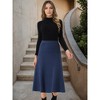INSPIRE CHIC Women's Elastic High Waist A-Line Ribbed Knit Sweater Skirt - 2 of 4