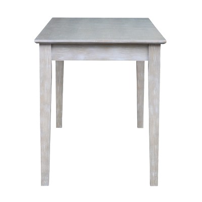 Transitional 60'' Washed Gray Taupe Home Office Desk with Drawer