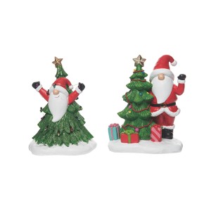 Transpac Resin Gnome Decorating Tree Figurine Set of 2 Christmas Home Decorations - 1 of 1