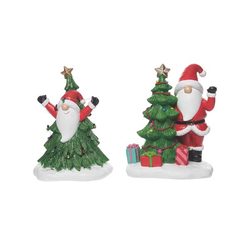 Transpac Resin Gnome Decorating Tree Figurine Set of 2 Christmas Home Decorations - image 1 of 1