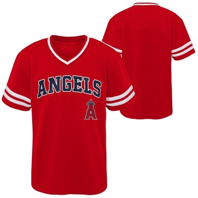 Mlb Los Angeles Angels Men's Button-down Jersey : Target