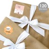 Big Dot of Happiness Pastel Halloween - Assorted Pink Pumpkin Birthday Party Gift Tag Labels - To and From Treat Stickers - 12 Sheets - 120 Stickers - 2 of 4