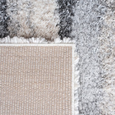 Fontana Ivory and Gray Rectangular Shag Rug