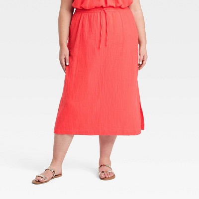 Women's Gauze Midi Pencil Skirt - Universal Thread™