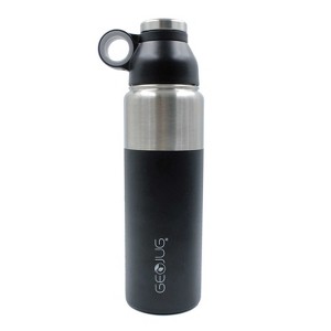 Brentwood Stainless Steel Vacuum-Insulated Water Bottle (0.7 L; Black/Silver) - 1 of 4