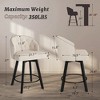 Arceso 26" Retro Swivel Bar Stools with Backs,Fabric Upholstered Upholstered Seat, Counter Height Metal Frame, Linen - 3 of 3