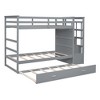 Whisen Modern Design Bunk Bed with Trundle and Staircase - 4 of 4