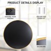 Round Wall Mirror with Aluminum Frame for Bedroom, Living Room, Entryway, Bathroom - 3 of 4