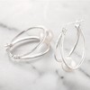Ross-Simons 8-9mm Cultured Pearl Double-Hoop Earrings in Sterling Silver - 4 of 4