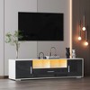 Sapphtopaz TV Stand for TVs Modern TV Entertainment Center with Storage Cabinets and Open Shelves, TV Stands for Living Room - 2 of 4