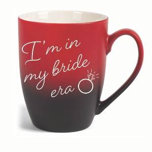 Elanze Designs I'm In My Bride Era Two Toned Ombre Matte 10 ounce New Bone China Coffee Tea Cup Mug For Your Favorite Morning Brew, Red and Black - 1 of 4