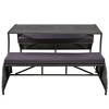 YOOCOZZ Outdoor Convertible Rattan Set, 2-to-4 Person Seating with Table - 4 of 4