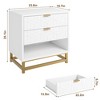3 Drawer Dresser, Large Dresser for Bedroom, Wood Dresser with 3 Large Drawers - 3 of 4